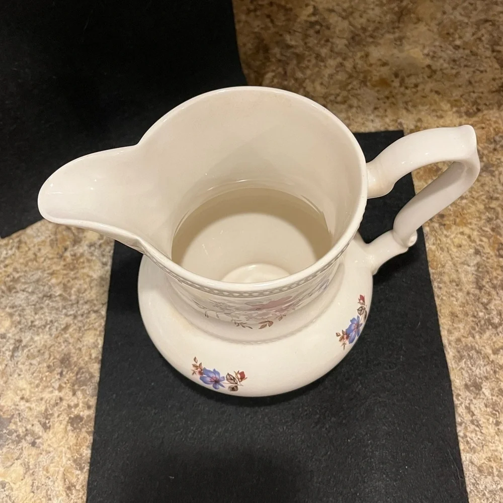 Vintage Lord Nelson Pottery Pitcher Floral Made in England 7”